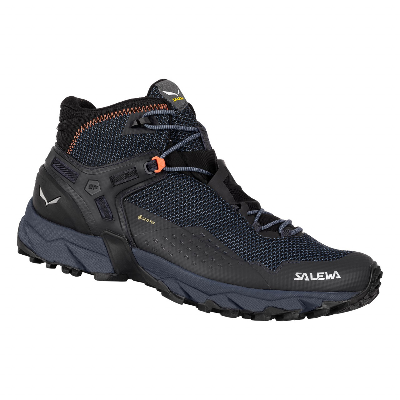 Zapatillas De Montaña Hombre Chile - Salewa Ultra Flex 2 Mid GORE-TEX® - Negras/Naranjas - KNSR-2865